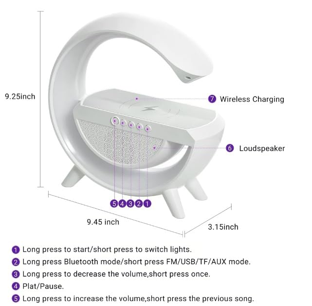 led wireless charging speaker