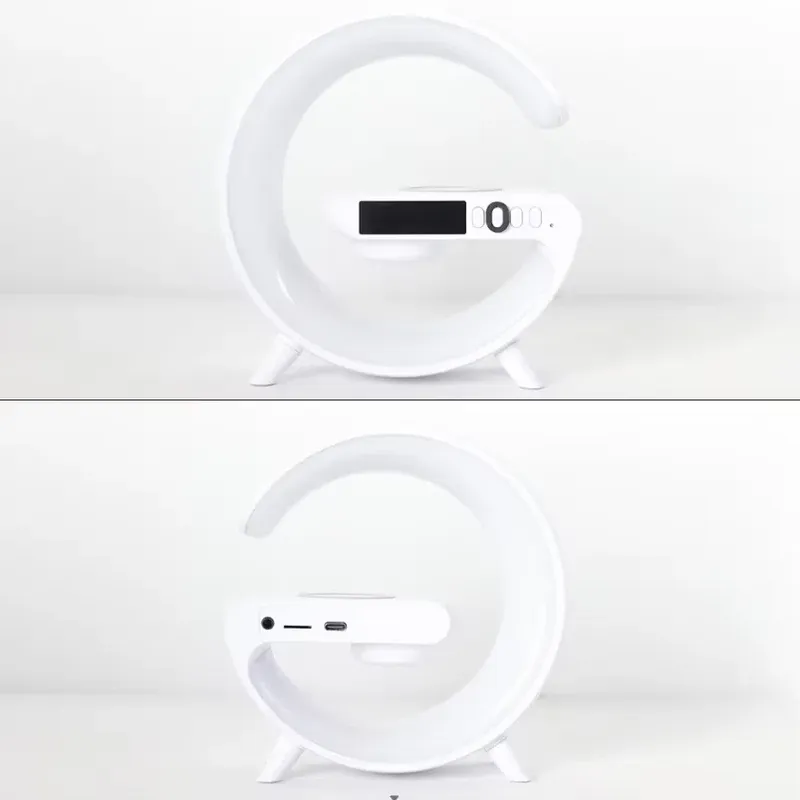 Haut-parleur veilleuse multifonctionnelle avec réveil Bluetooth lampe à LED