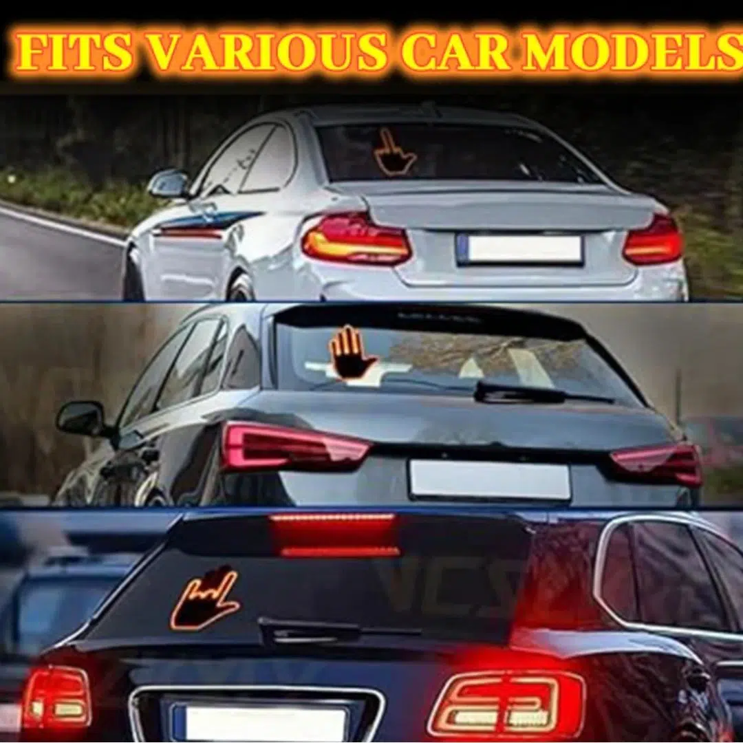 Lumière doigt signalétiques de voiture ⁧  ضوء إيماءة تحذير متعدد الوظائف مثبت على السيارة