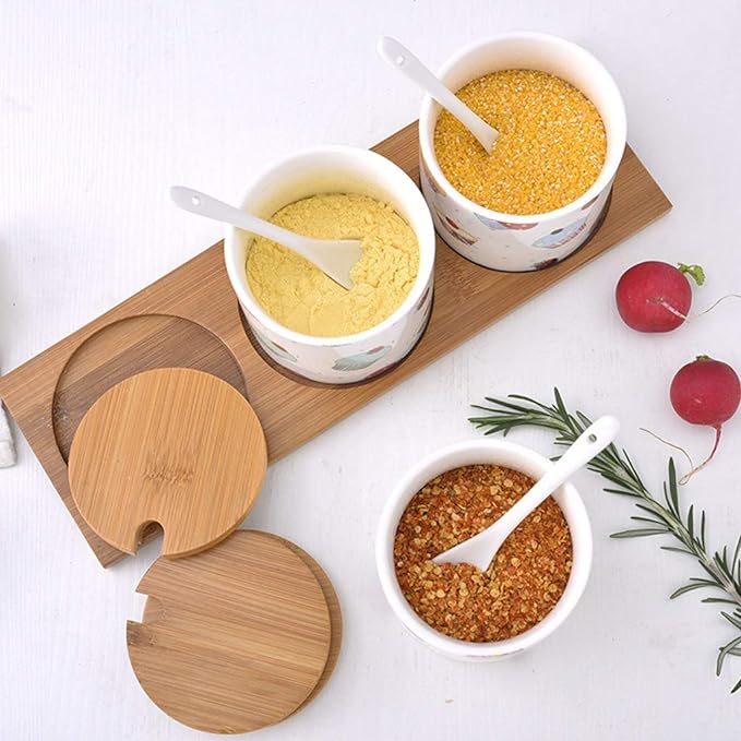 Ensemble de pots à épices en céramique