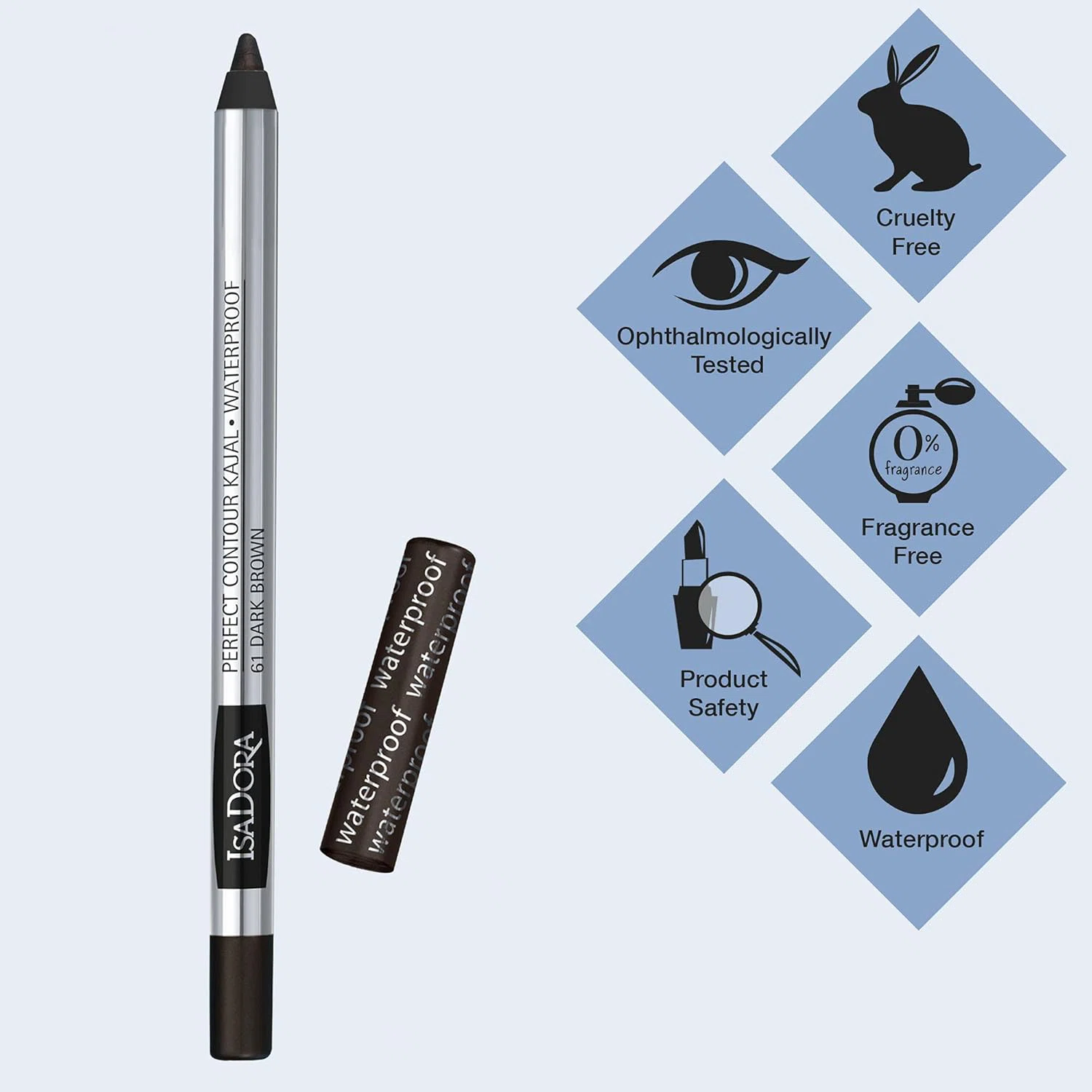IsaDora - Perfect Contour Kajal Waterproof 61 Dark Brown