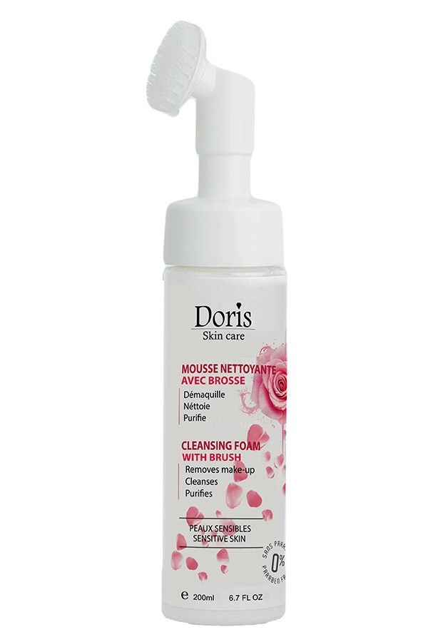 Doris - Mousse Nettoyante Avec brosse Peaux Sensible - 200 ml