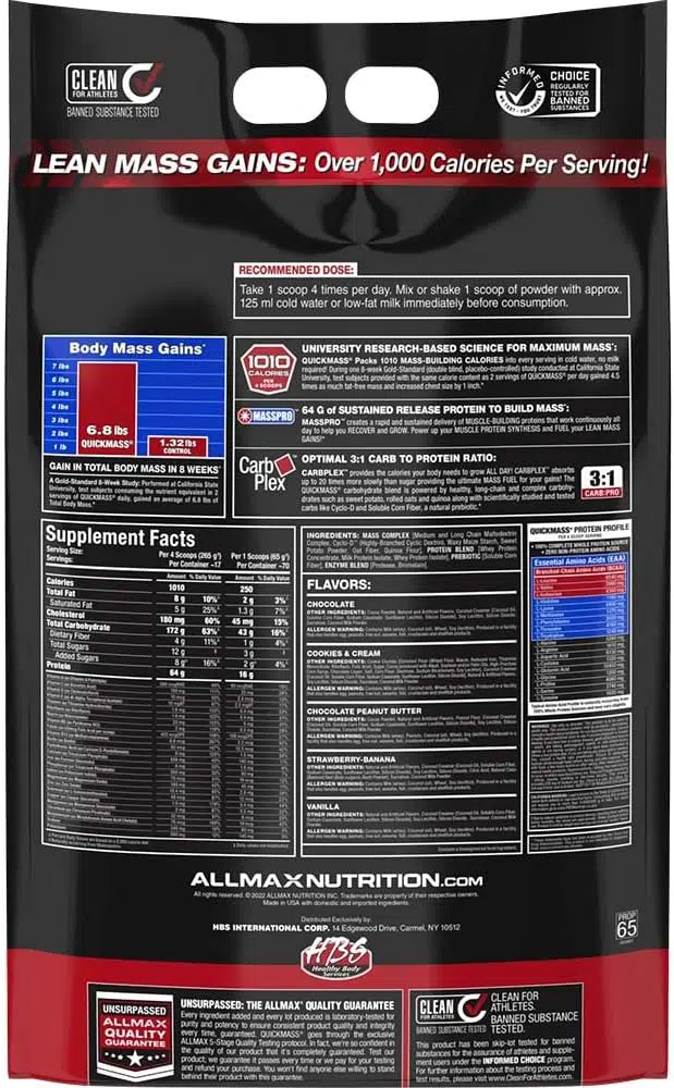 Allmax QUICKMASS – 4.54 KG