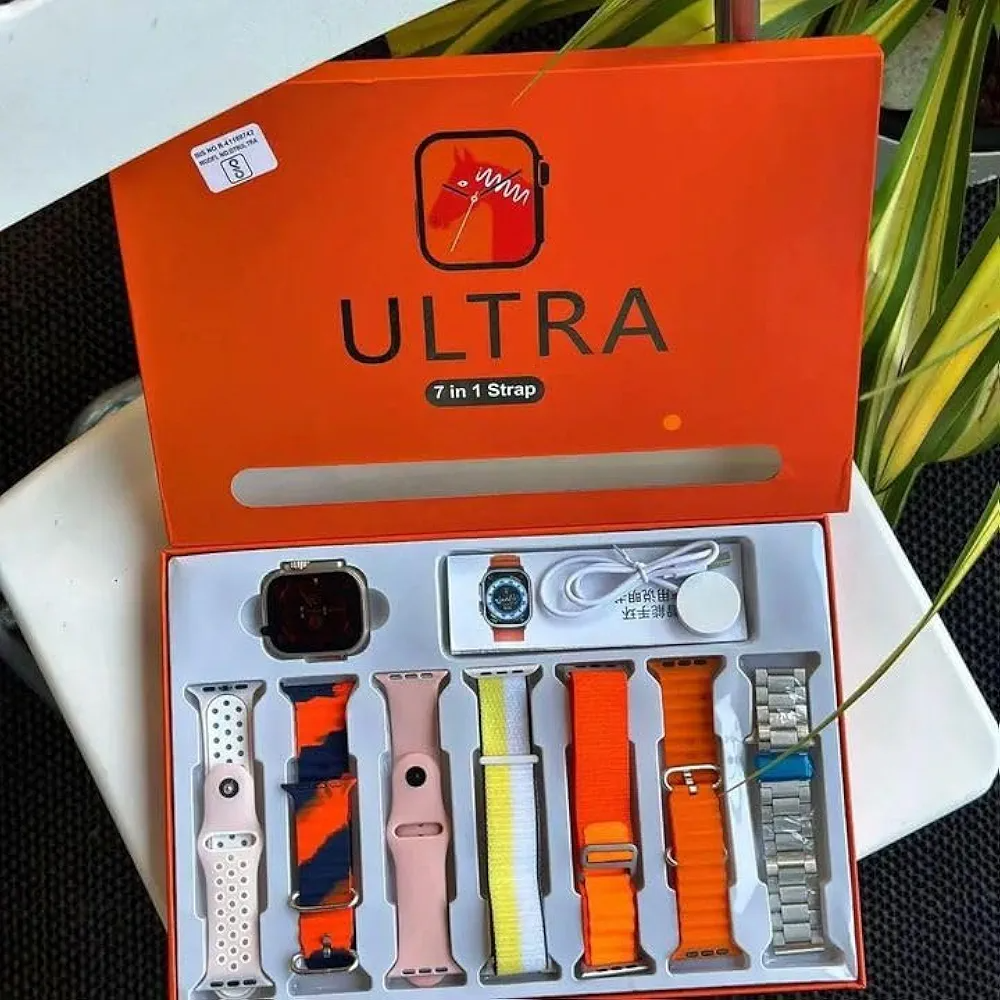 Montre Connectée Ultra Série 8, Bracelet 7 en 1 Ultra 9, Appel Bluetooth, 49mm, pour Apple et Android