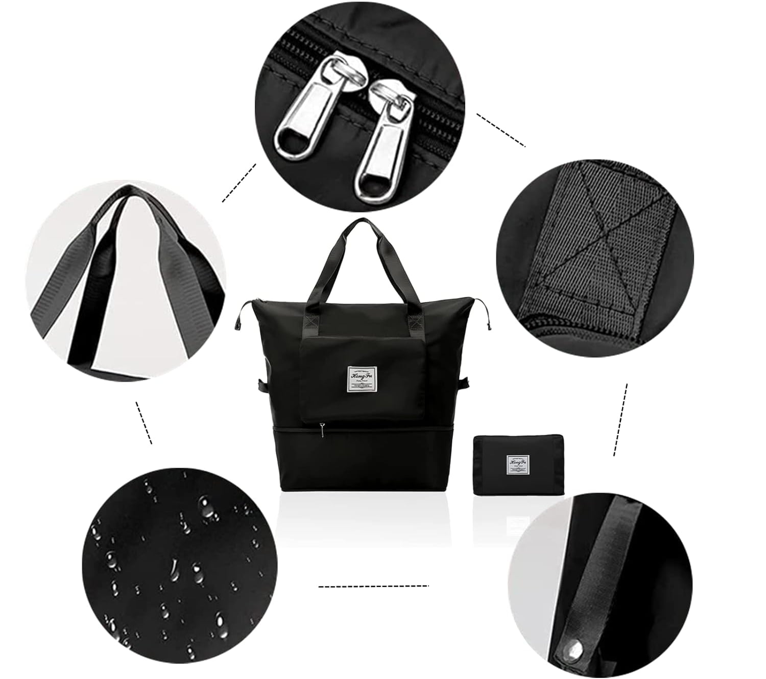 Sac de Voyage Pliable - Sac de Rangement de Grande Capacité