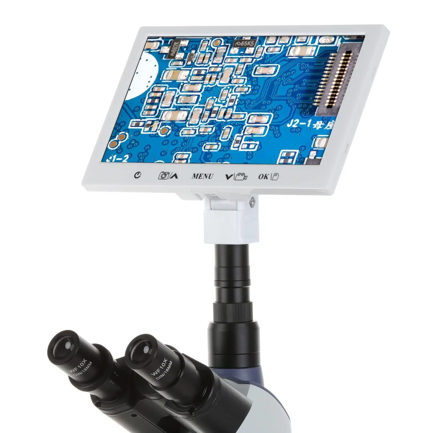 Écran 9″ + caméra intégrée 3 MP CMOS, montage 23,2 mm, enregistrement photo/vidéo MicroSD