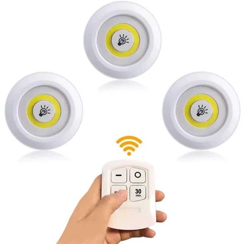 Veilleuses LED COB avec télécommande