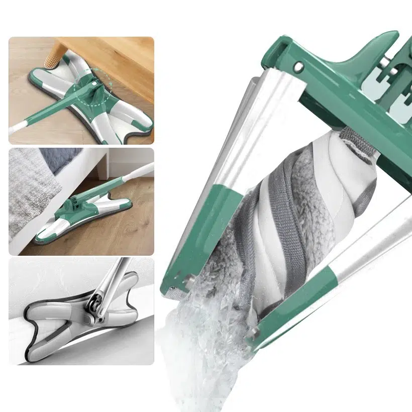 Serpillère AURORA TWIST auto-essoreuse avec raclette
