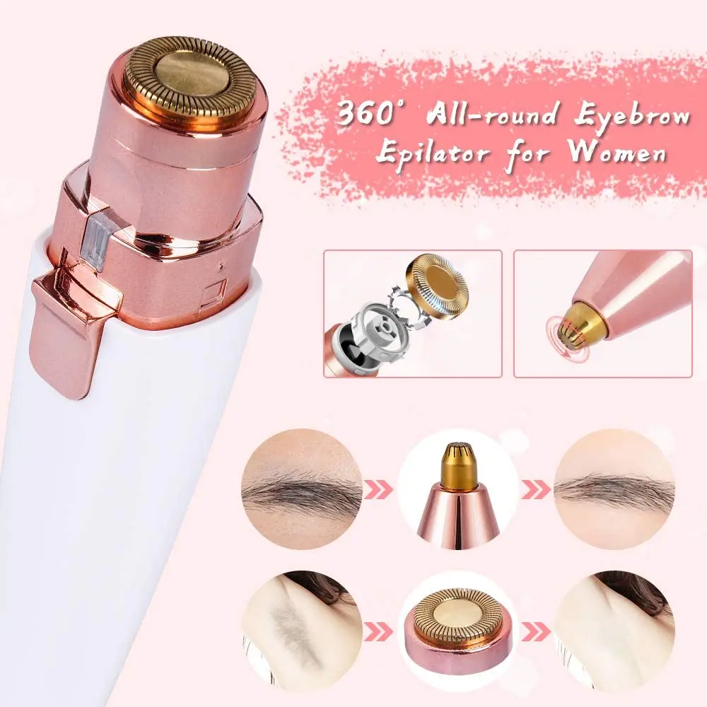Rasoir pour femme Tondeuse à sourcils électrique 2 en 1