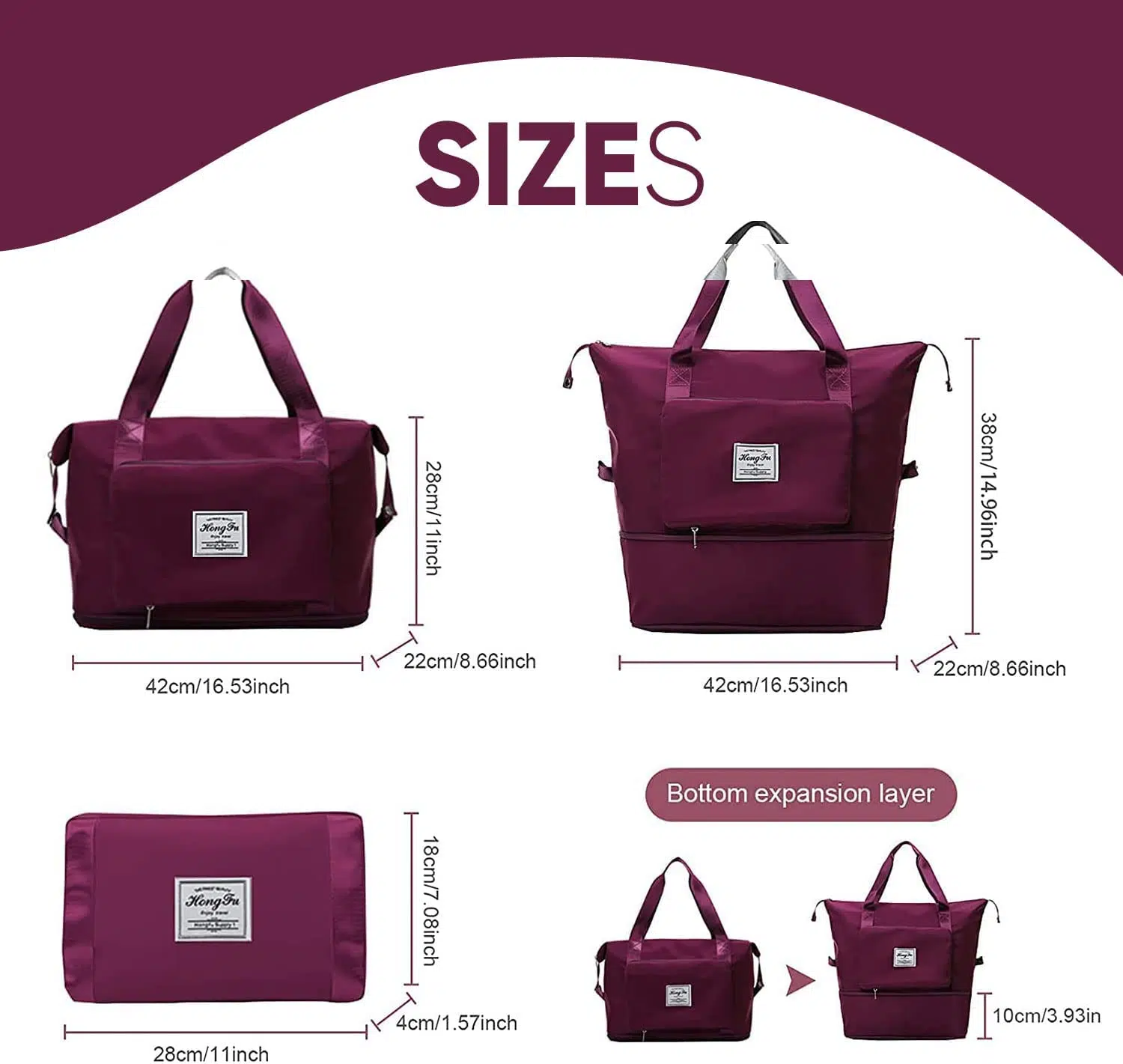 Sac de Voyage pliable de grande capacité Multicouleur
