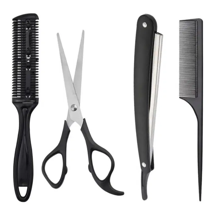 Kit de coiffure et rasage cheveux et barbe- 4 pièces