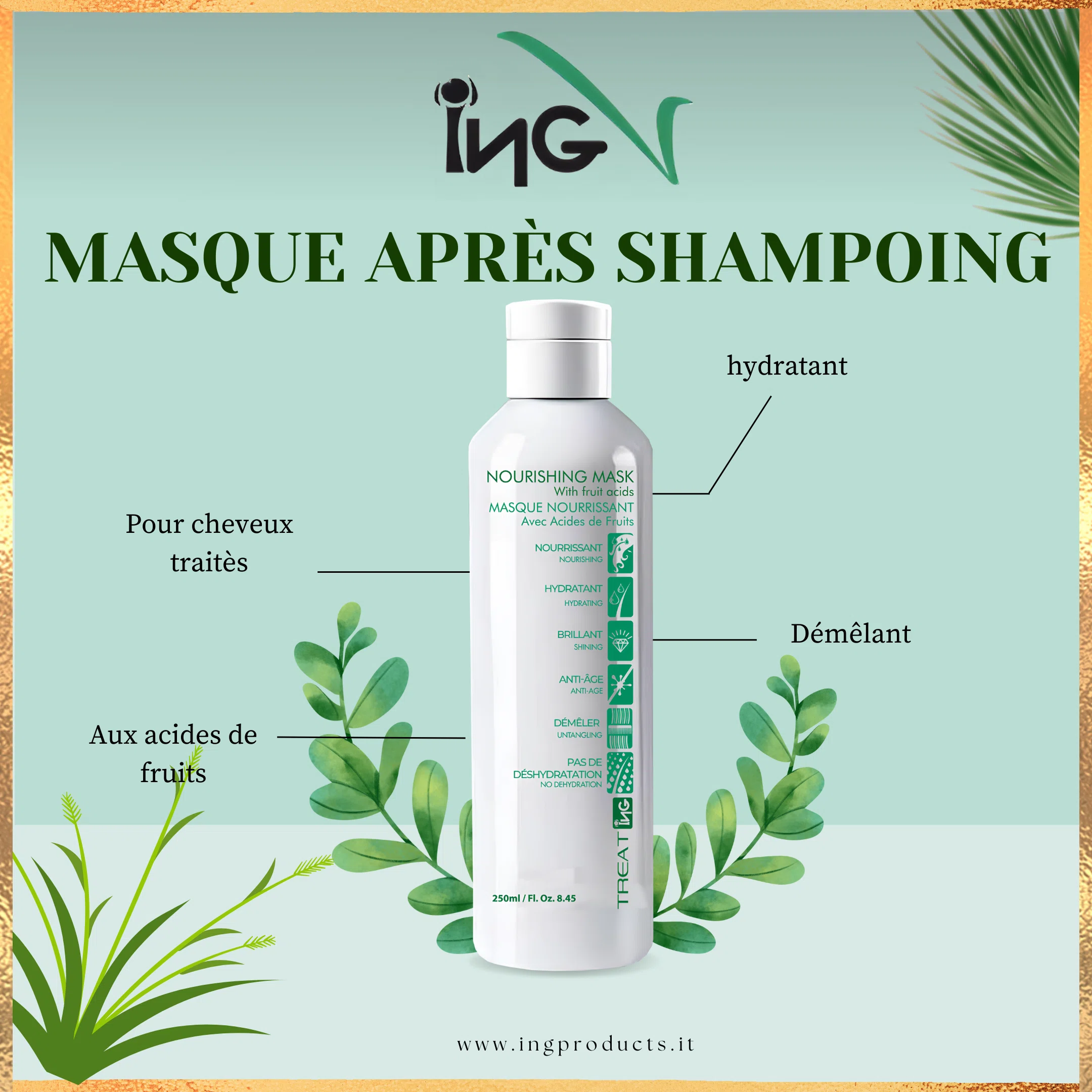 Après Shampoing Démêlant & Nourrissant - 250 ml- ING