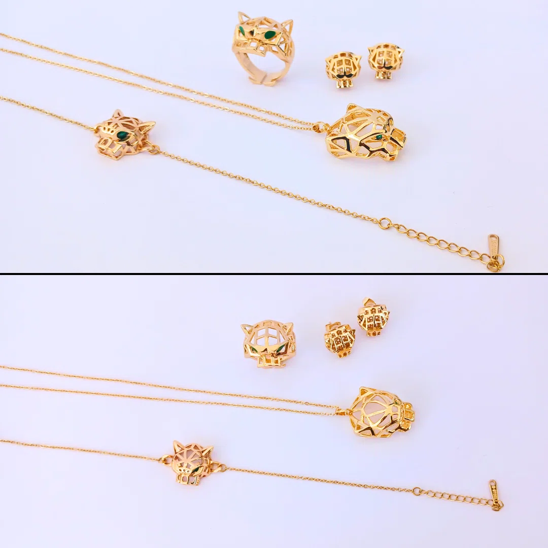 Parure Jaguar 4 pièces en acier inoxydable