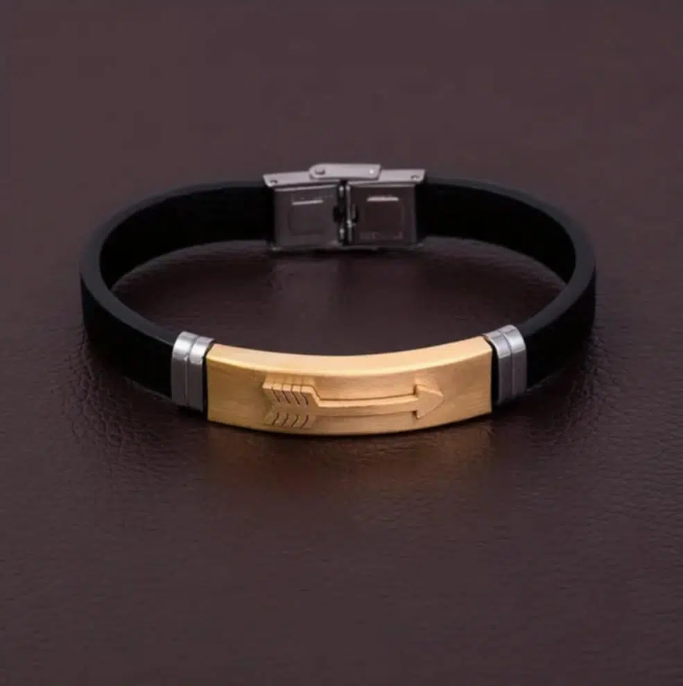 Bracelet en cuir acier inoxydable flèche