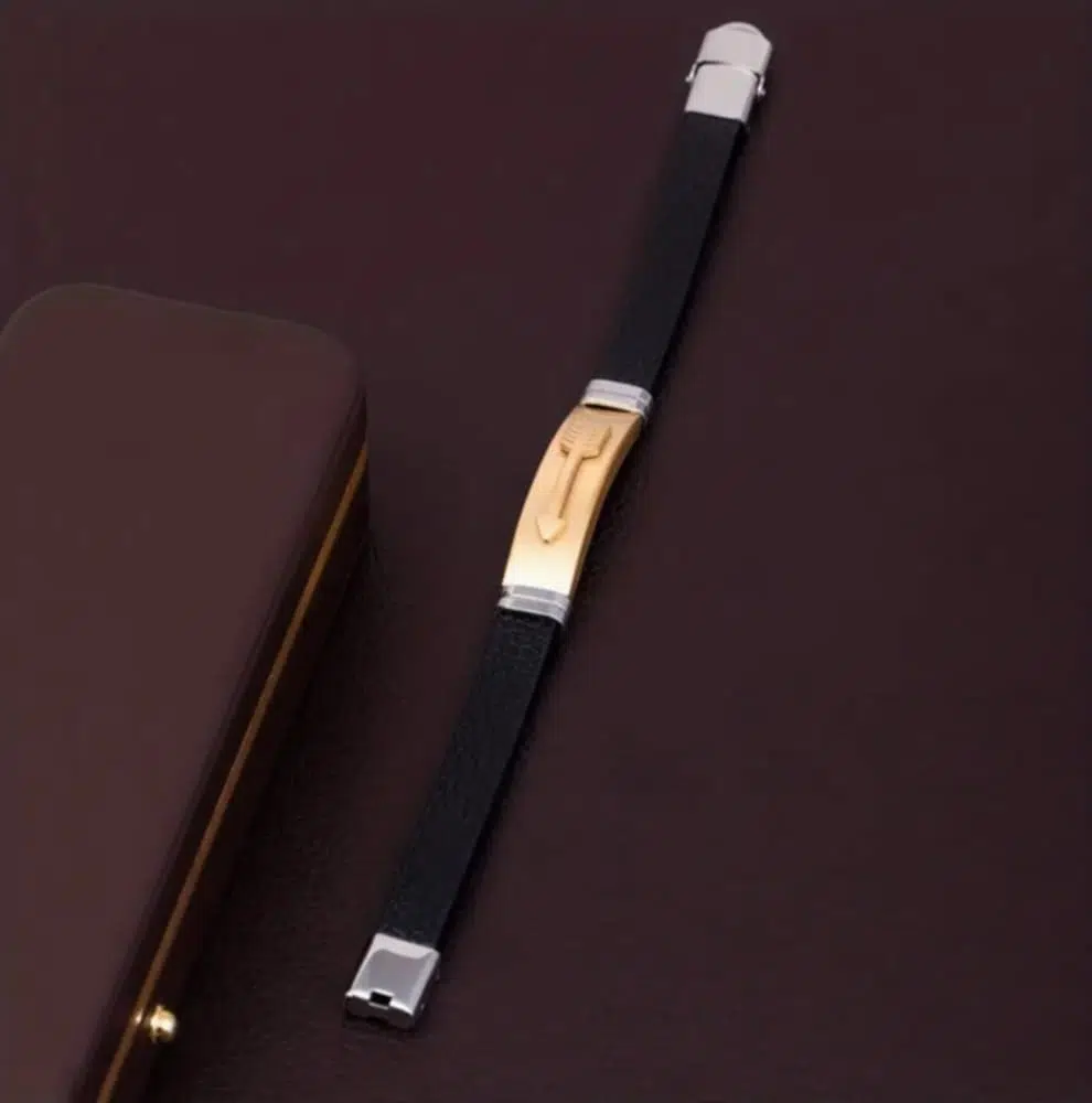 Bracelet en cuir acier inoxydable flèche