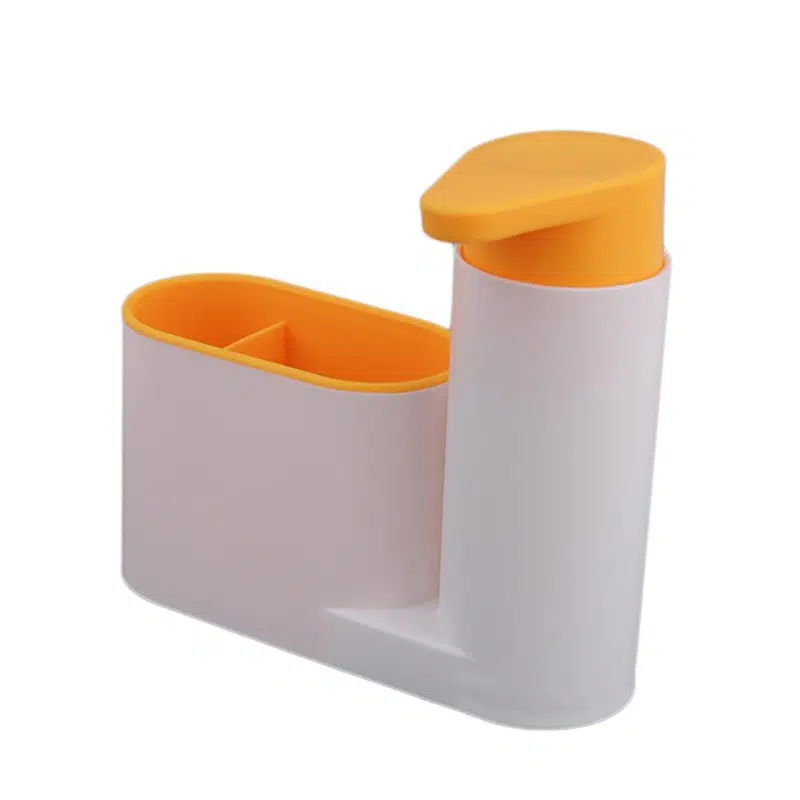 DISTRIBUTEUR DE SAVON AVEC PORTE ÉPONGE
