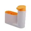 DISTRIBUTEUR DE SAVON AVEC PORTE ÉPONGE