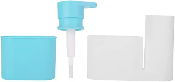 DISTRIBUTEUR DE SAVON AVEC PORTE ÉPONGE