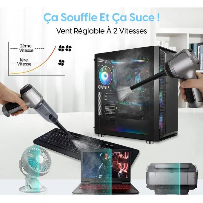 Aspirateur sans Fils , 3 En 1 pour voiture et maison + Un cadeau Support téléphone voiture