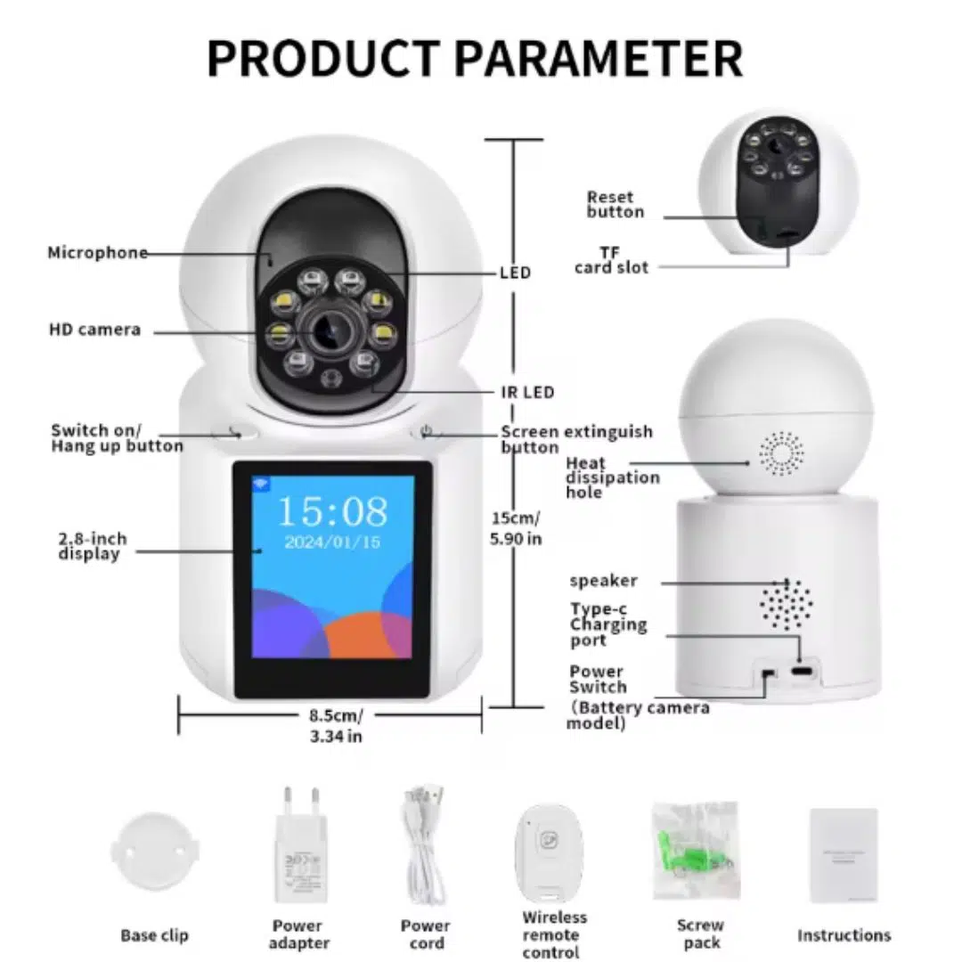 Caméra de surveillance intérieure IP WiFi HD