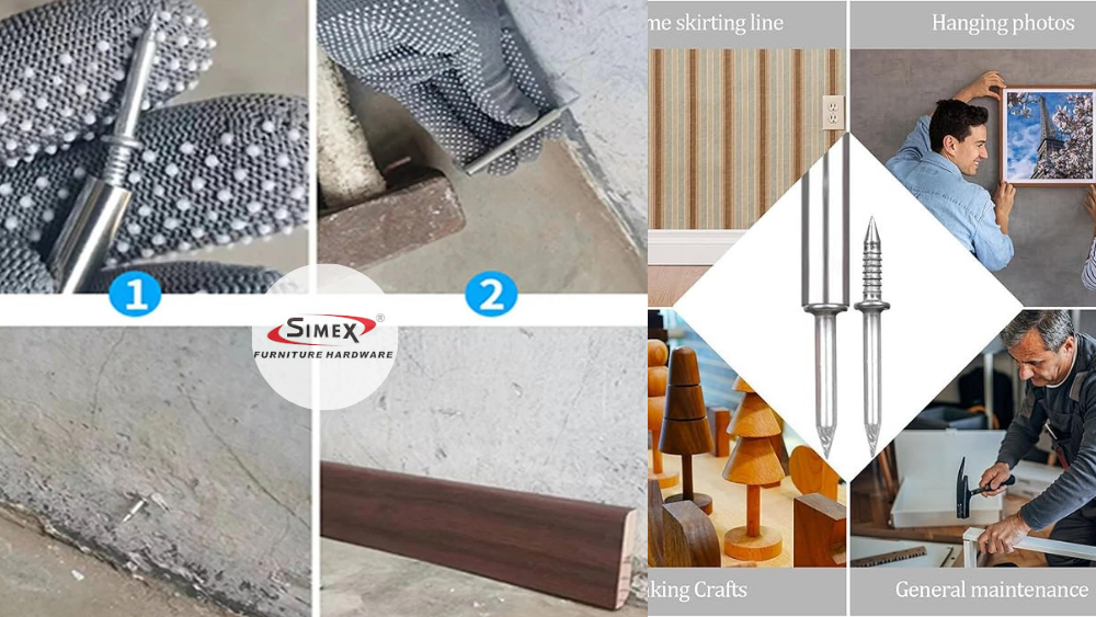 Clou Sans Couture à Double Tête – Pour Plinthes & Décoration (100 PCS + 1 Manchon) SIMEX