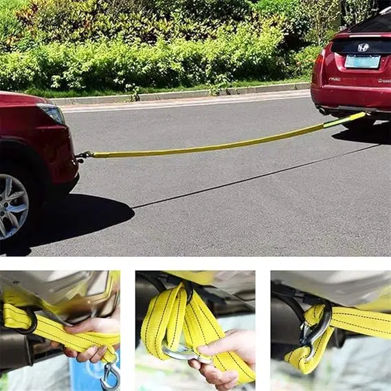 Câble de remorquage pour Voiture Jaune 5 tonnes 4 metre