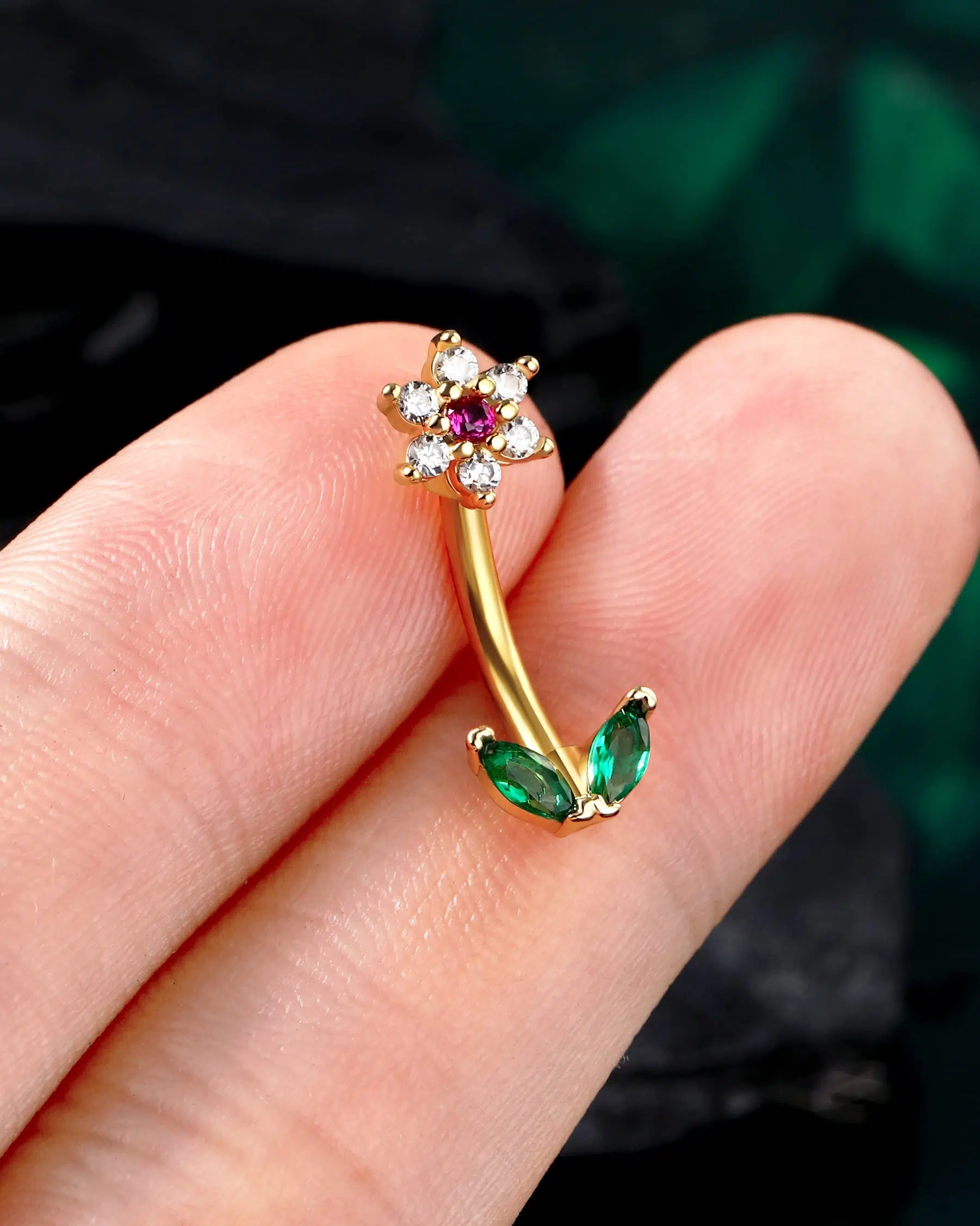 Boucles doreilles en forme de fleur mignonne