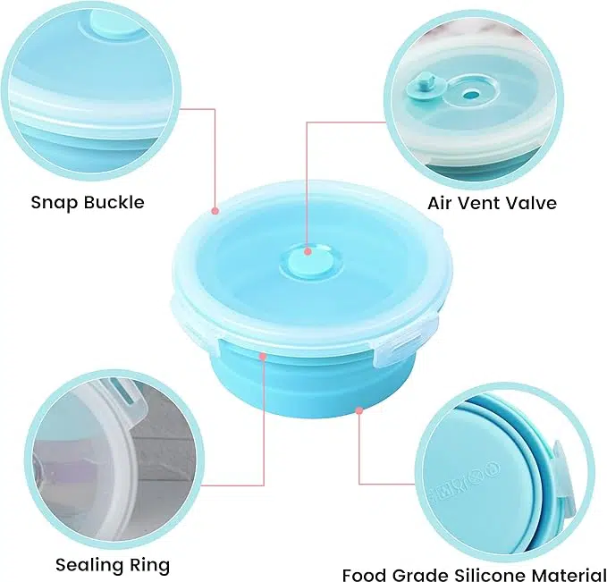 boîte de conservation pliable en silicone