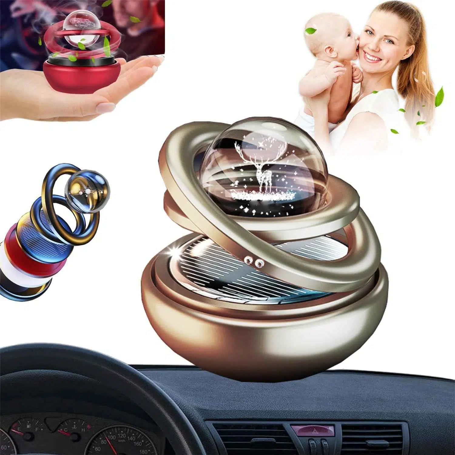 parfum solaire  pour voiture  جهاز معطر السيارة مع كرة جالكسي بين النجوم