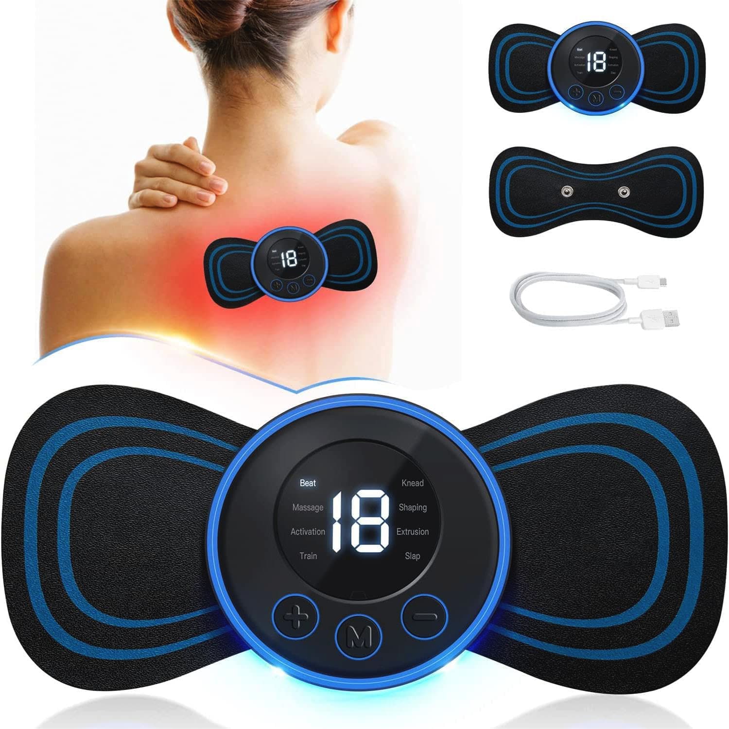Mini Masseur Electrique Portable avec  8 modes de massages.