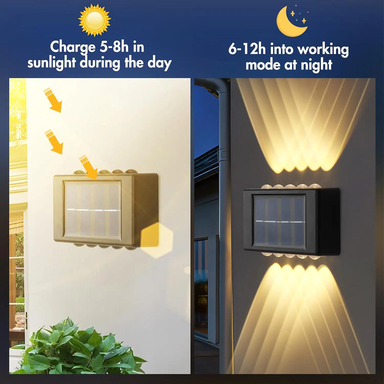 Appliques Solaires Sans Fil 12 LED