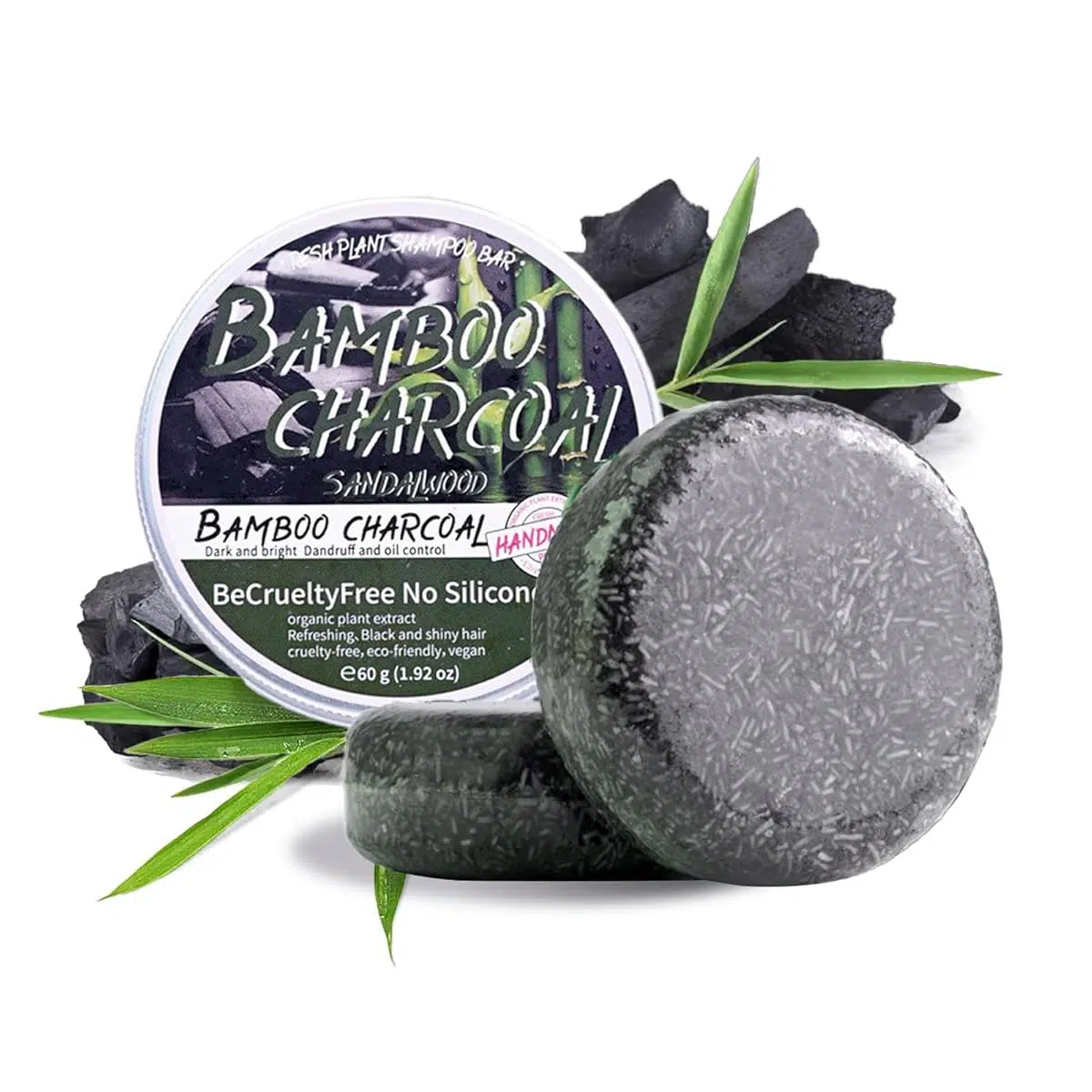 Barre de Shampooing Bamboo Charcoal - Anti cheveux blanc