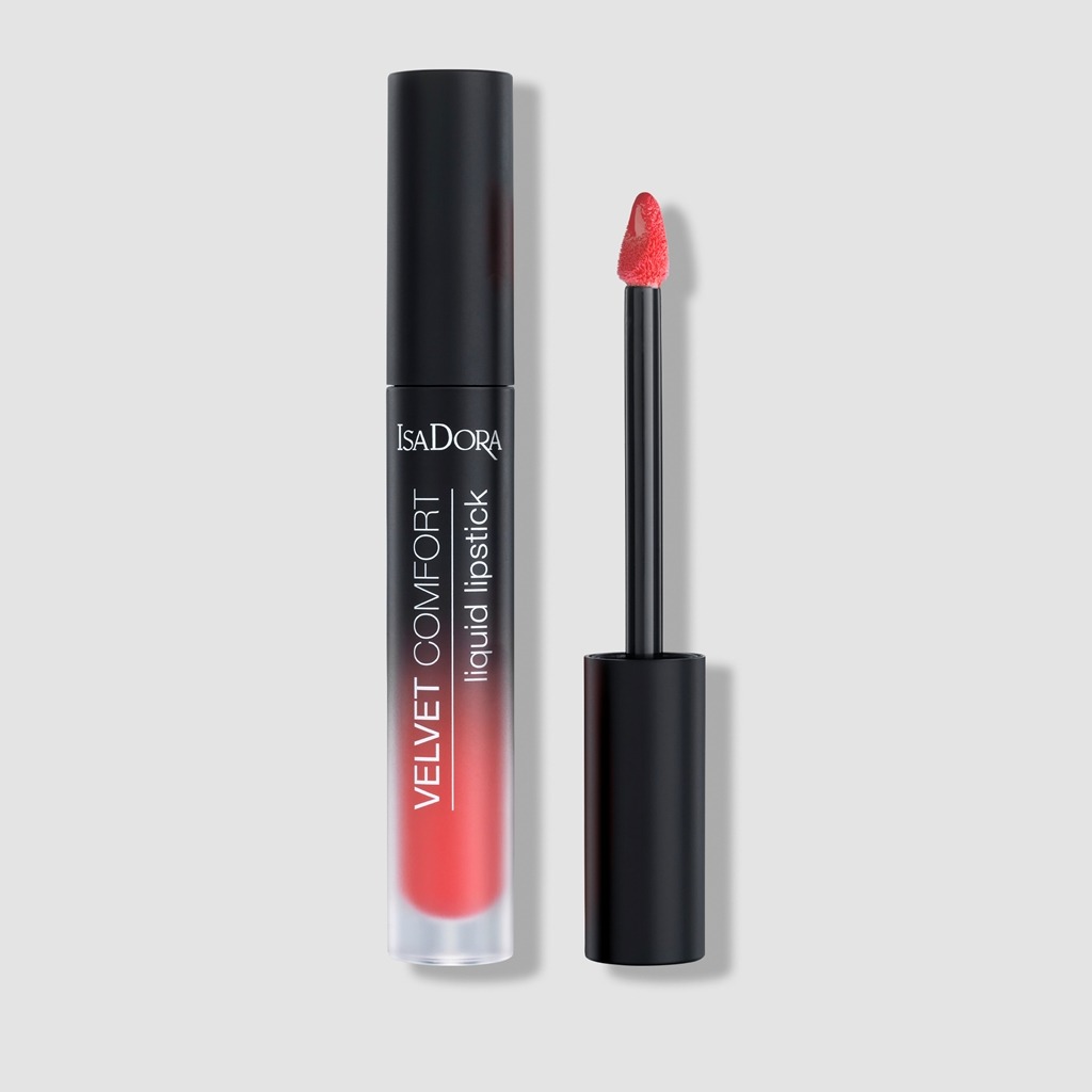 IsaDora - Velvet Comfort Liquid Lipstick 55 Coral Rush