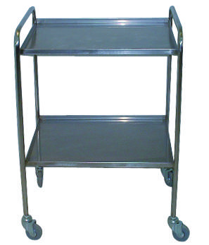 CHARIOT DE SOIN INOX À 2 ÉTAGES