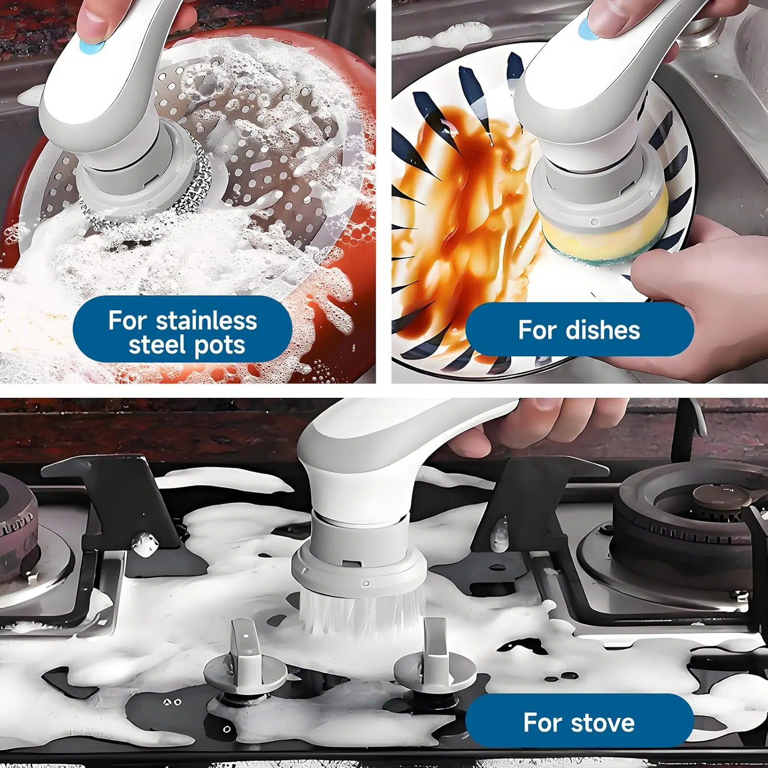 Pack Distributeur de savon liquide +Brosse de nettoyage électrique