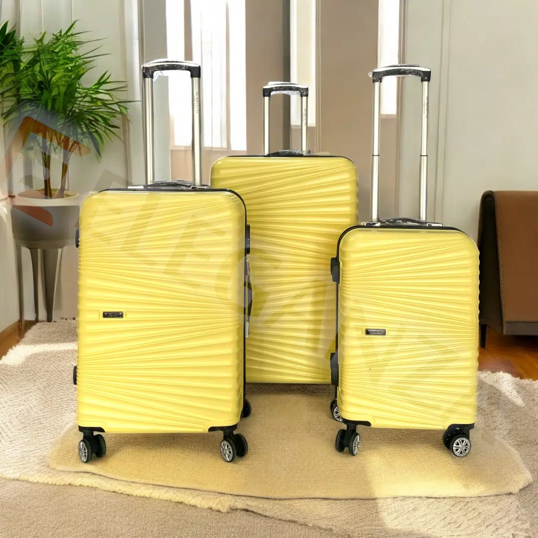Série de 3 valises incassables - jaune