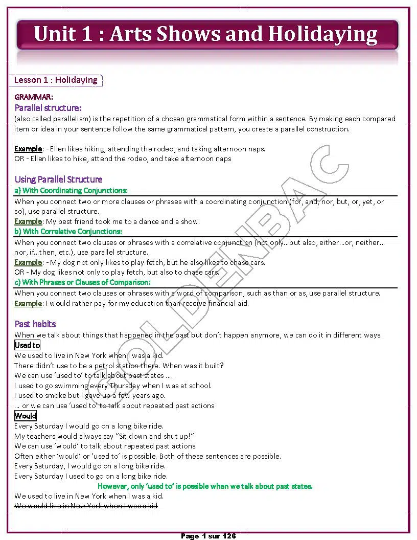 ANGLAIS - TOUTE LANNEE - BAC SCIENTIFIQUES