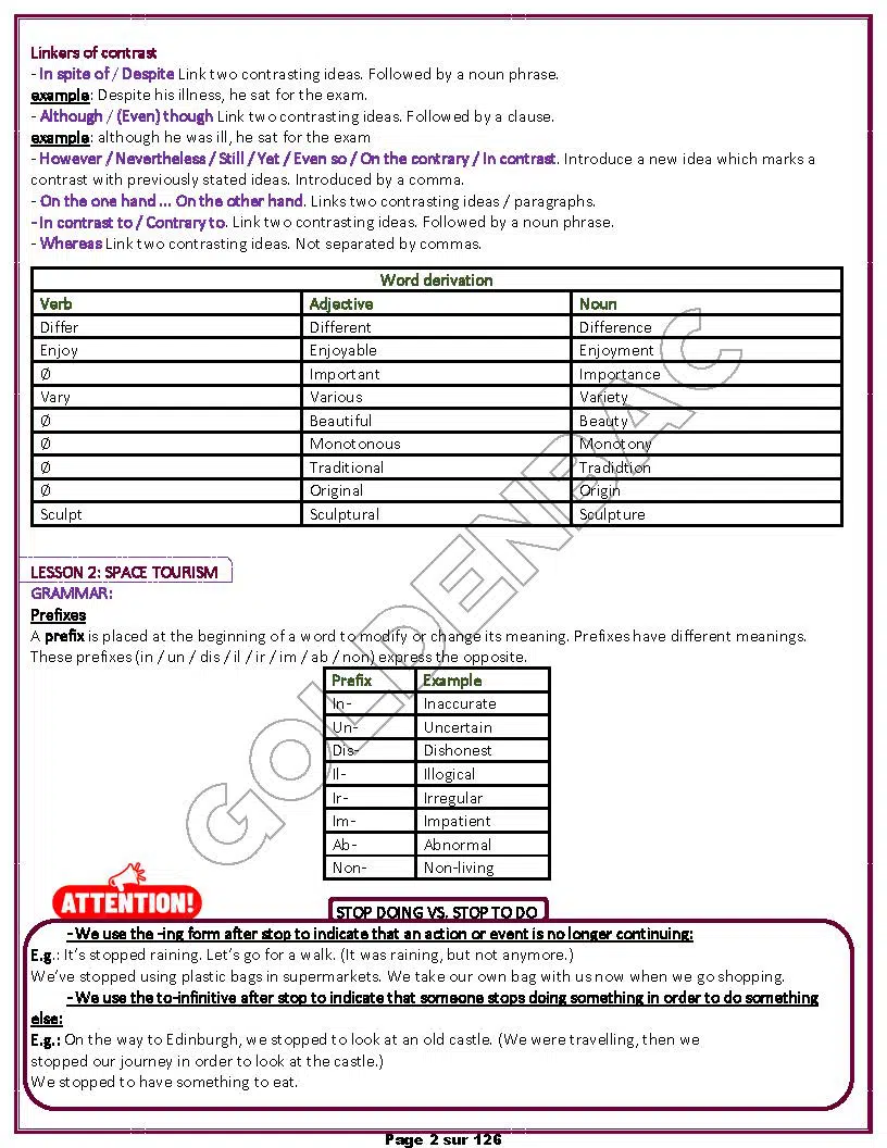 ANGLAIS - TOUTE LANNEE - BAC SCIENTIFIQUES