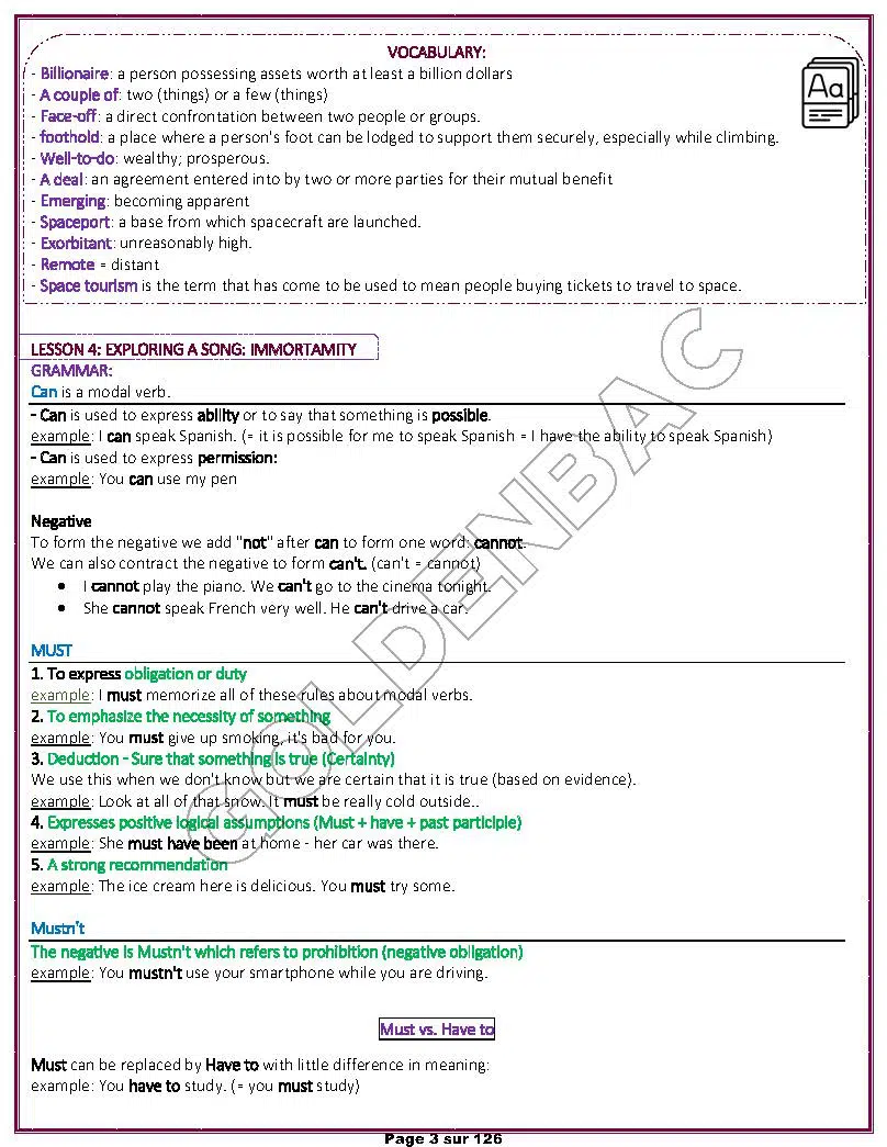 ANGLAIS - TOUTE LANNEE - BAC SCIENTIFIQUES