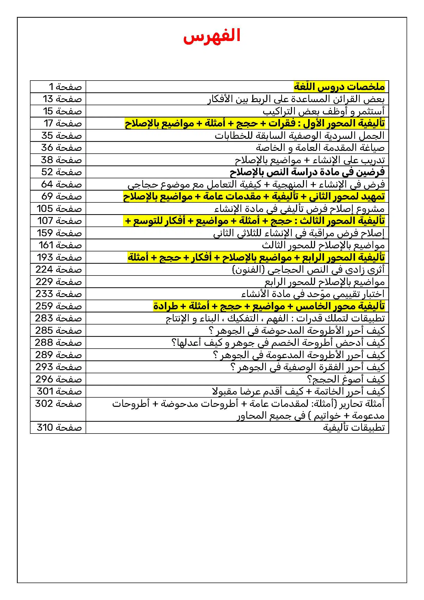 Arabe - toute lannée - 9ème année