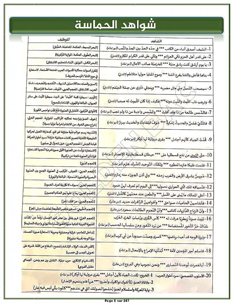 ARABE+INFORMATIQUE- TOUTE LANNEE - BAC LETTRES