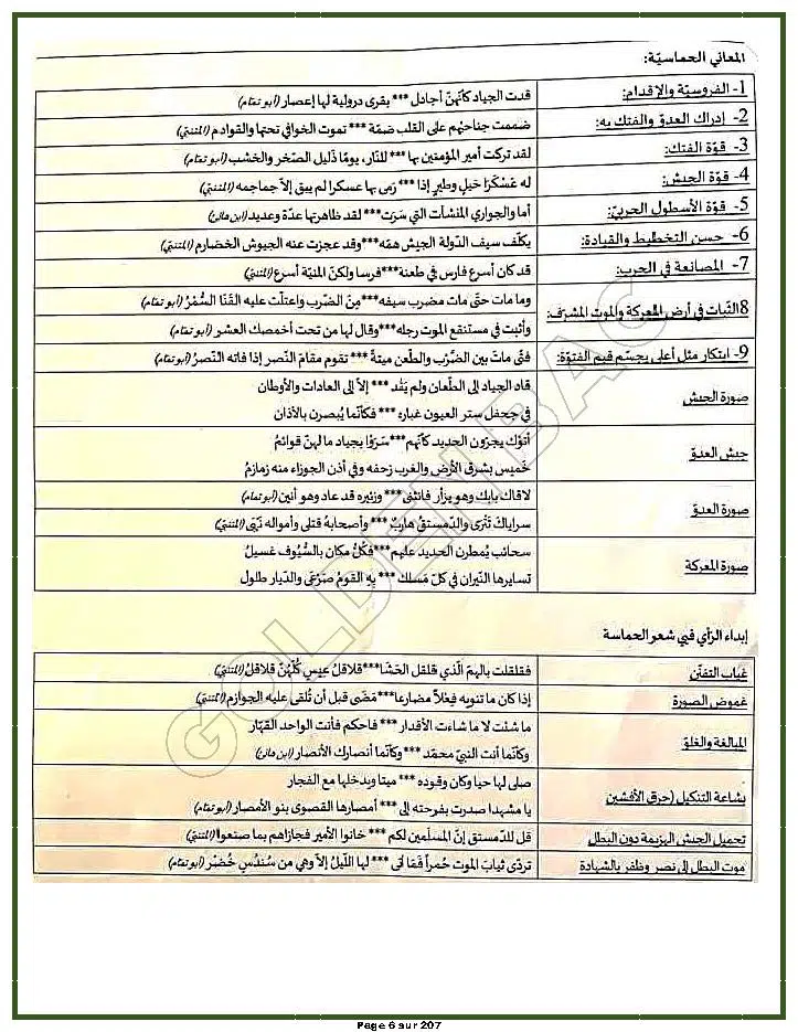 ARABE+INFORMATIQUE- TOUTE LANNEE - BAC LETTRES