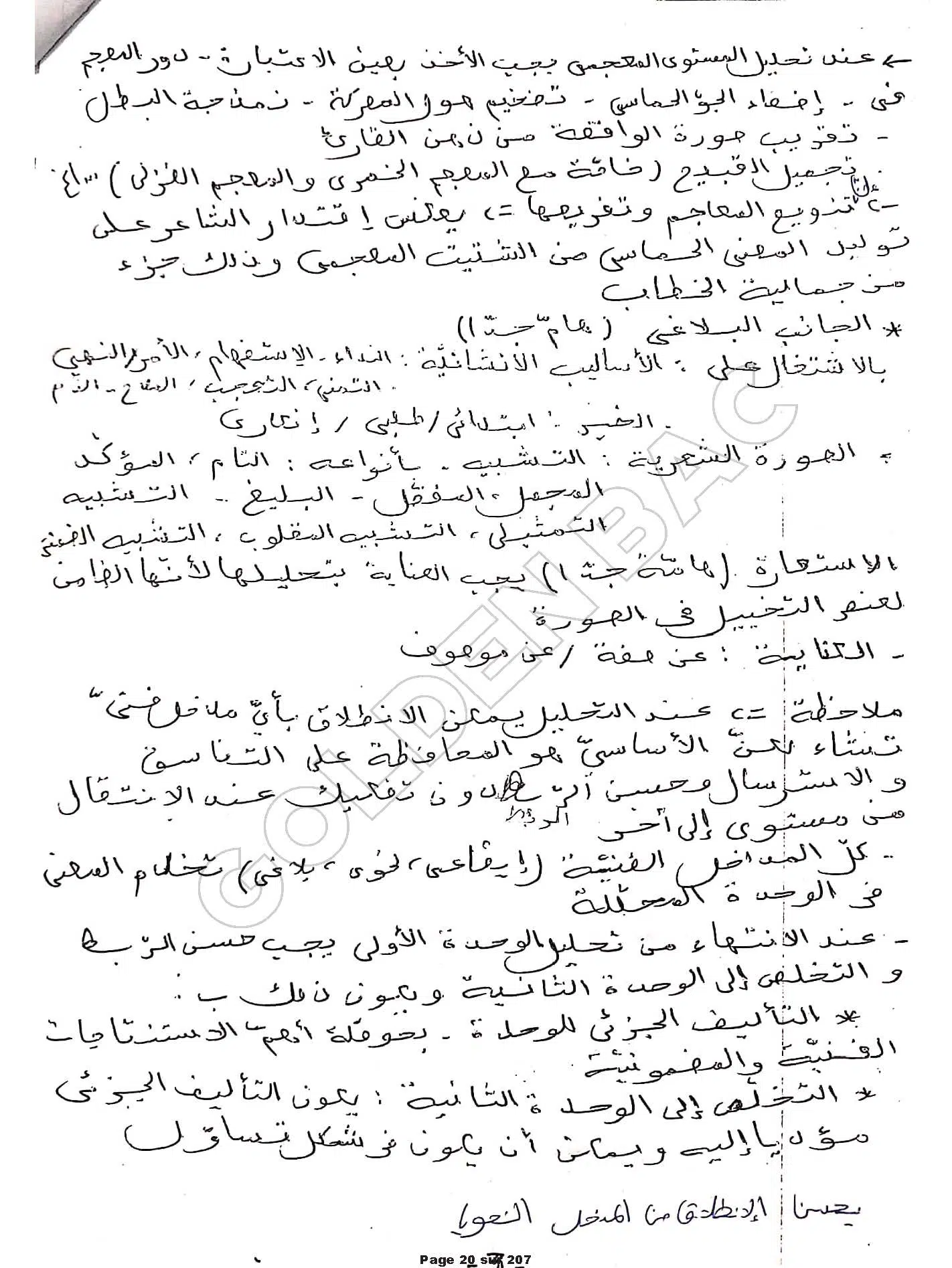 ARABE+INFORMATIQUE- TOUTE LANNEE - BAC LETTRES