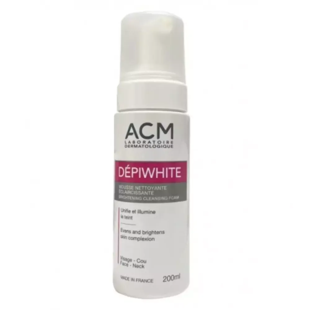acm depiwhite mousse nettoyante eclaircissante 200ml
