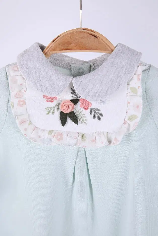 Coffret Naissance 10 pièces – 100% Coton – Vert Pastel – Réf 12534