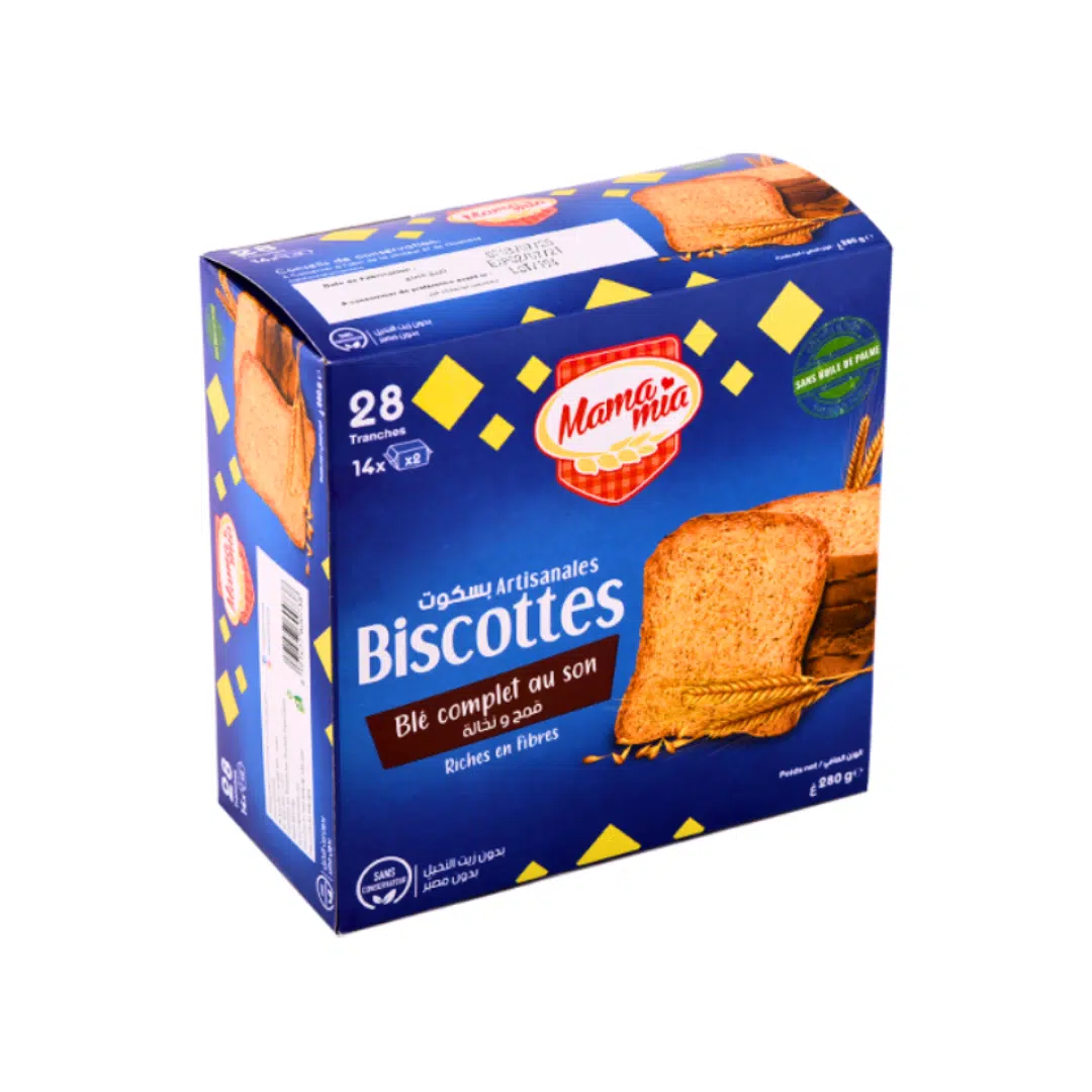 BISCOTTES BLE COMPLET AU SON 280 GR MAMAMIA