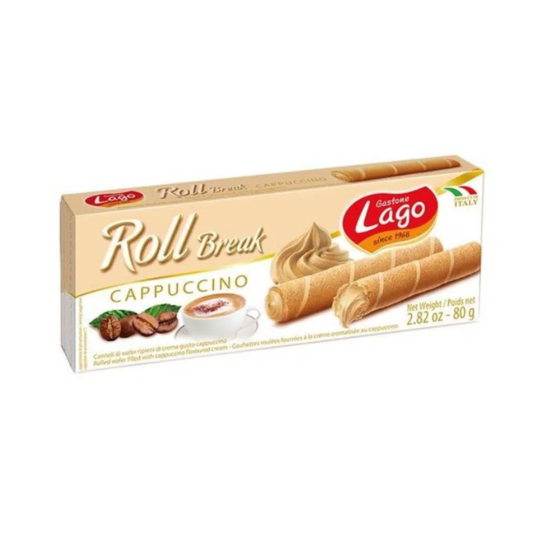 BISCUIT ROLL CAPPUCCINO 80GR LAGO
