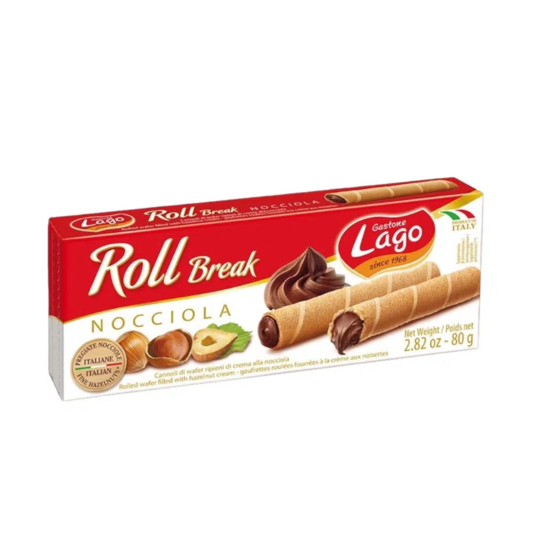 BISCUIT ROLL NOISETTE 80 GR LAGO