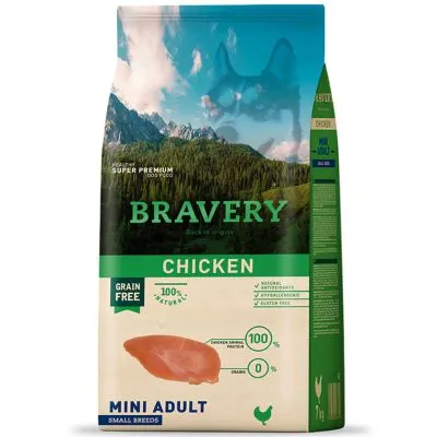 Bravery chicken mini adult small breeds 2kg