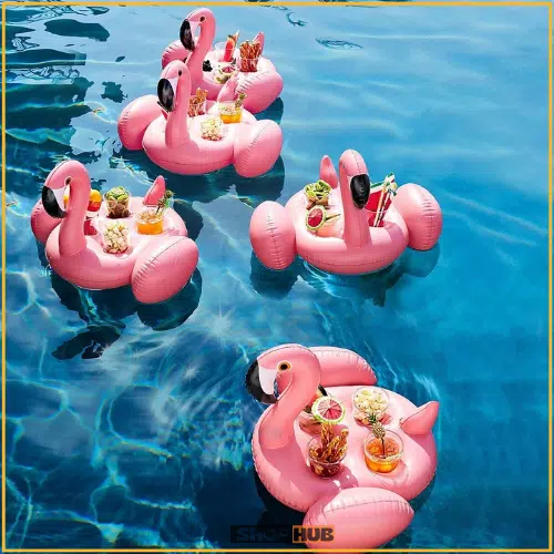 Porte-gobelet gonflable Flamingo
